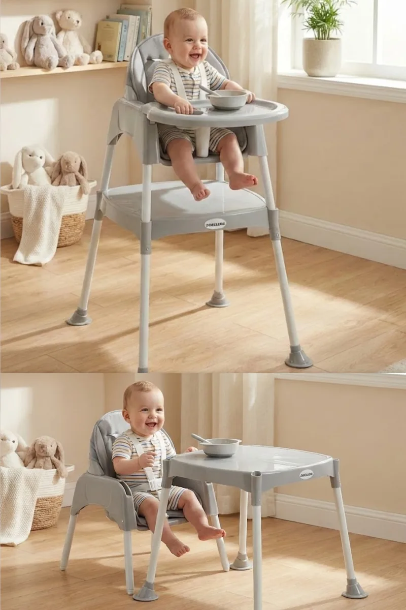 Wellgro Pretty 3in1 Çalışma Masalı Mama Sandalyesi
